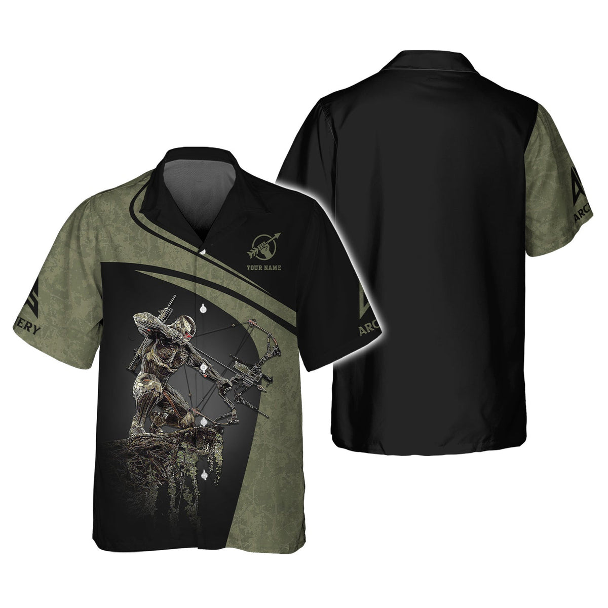 Crysis Archery Custom Name T-Shirt 3D, Archery Polo Shirts, Lightweight Sportswear, Gift for Archers