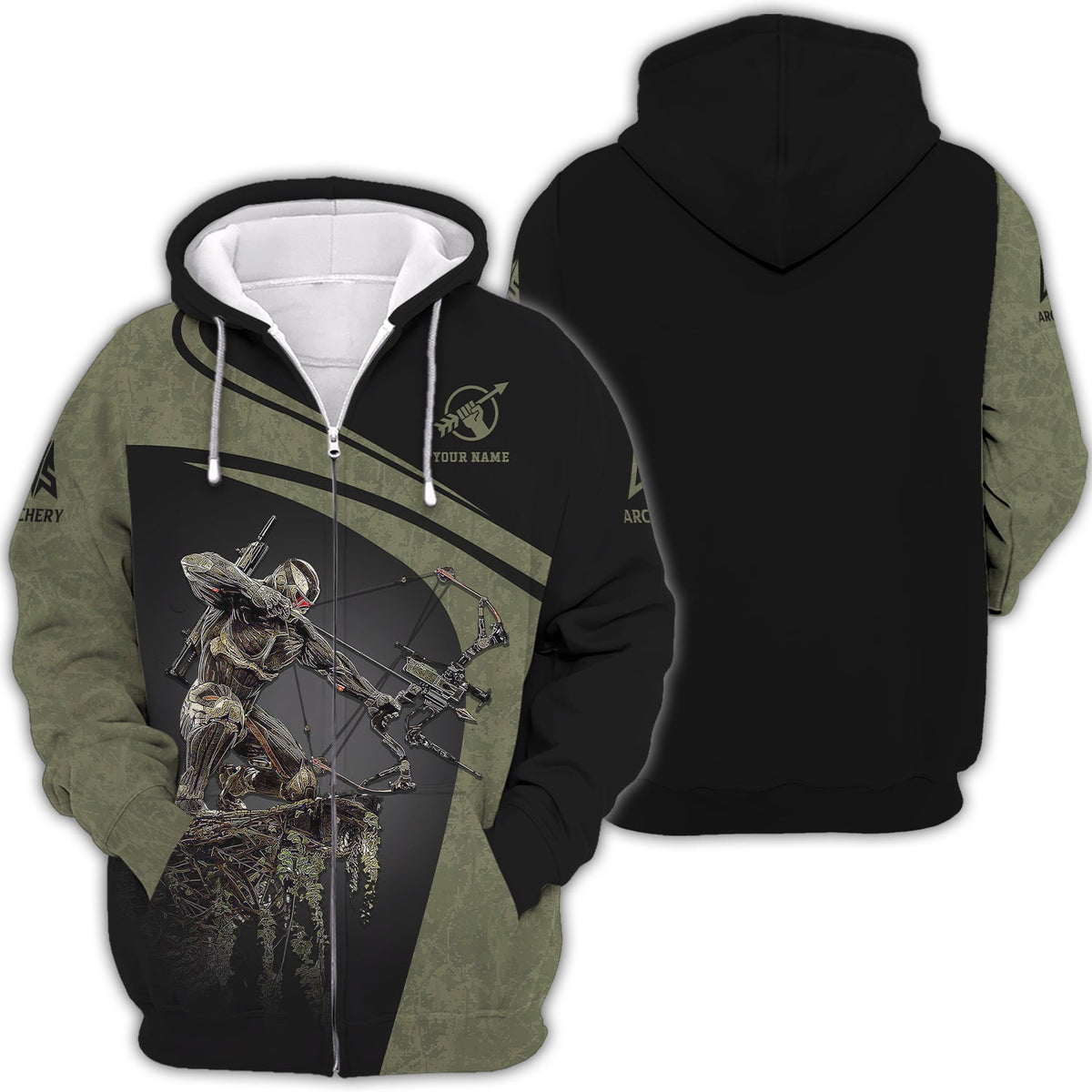 Crysis Archery Custom Name T-Shirt 3D, Archery Polo Shirts, Lightweight Sportswear, Gift for Archers