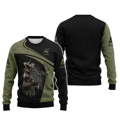 Crysis Archery Custom Name T-Shirt 3D, Archery Polo Shirts, Lightweight Sportswear, Gift for Archers