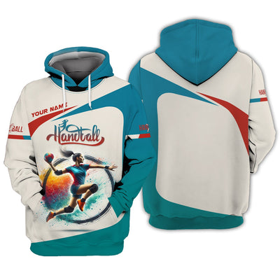 Custom Name Handball Women Player T-Shirt 3D Design, Handball Shirt, Lightweight Sportswear, Gift For Sports Fan
