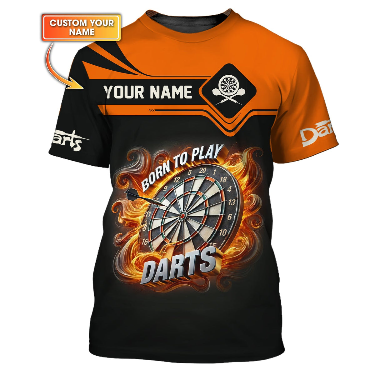 Born To Play Darts Custom T-Shirt, Polo Shirt For Darts Player, Darts Shirts, Gift For Darts Lovers