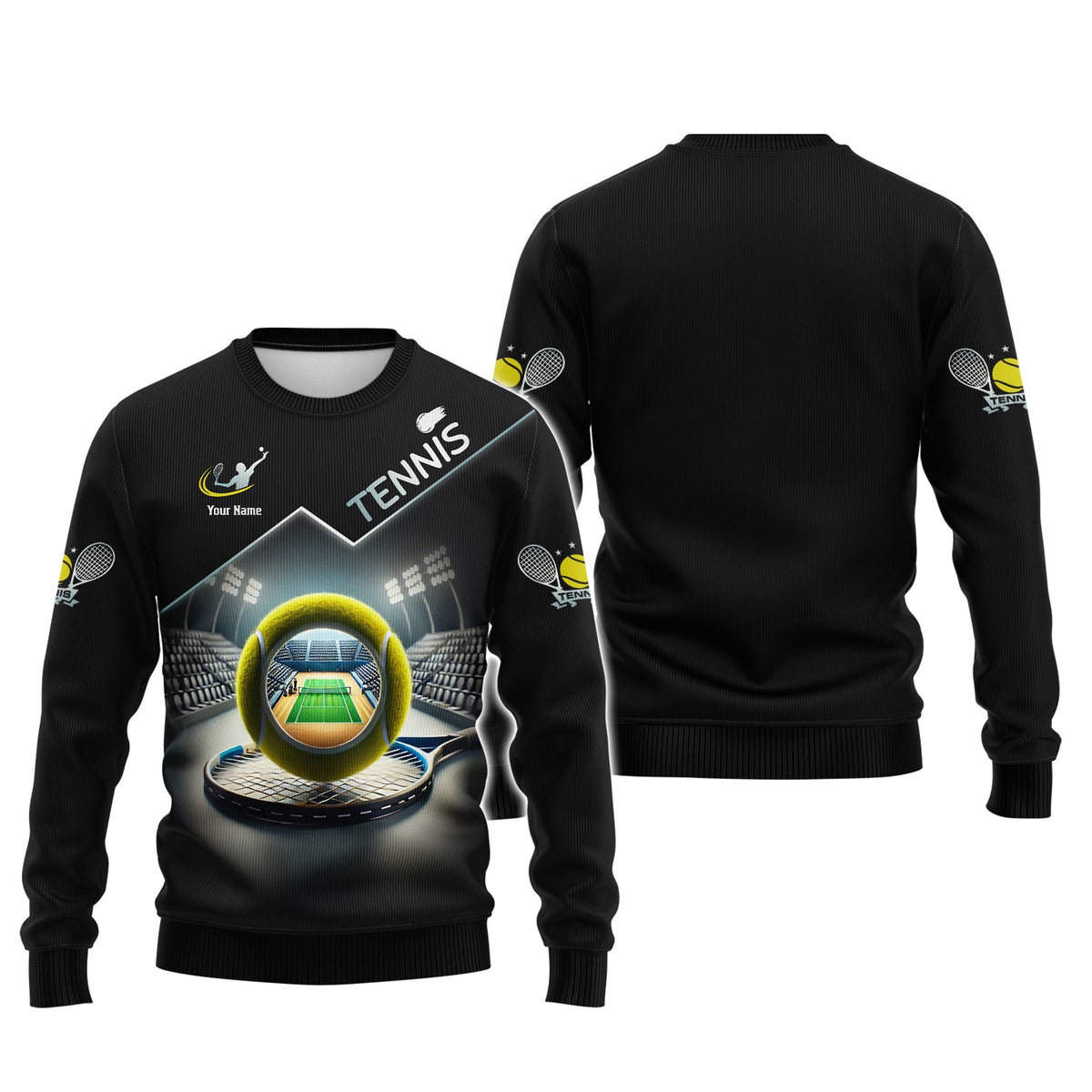 Custom Name Tennis 3D Polo Shirt, Sweatshirt Tennis, Tennis Jersey, Unisex Shirt, Lightweight Sportswear, Gift for Tennis Players