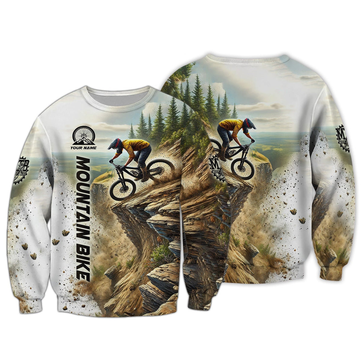 Custom Mountain Bike T-shirt, Unisex Shirt, MTB Polo Shirt, Custom mtb Jersey, Gift for Cyclists