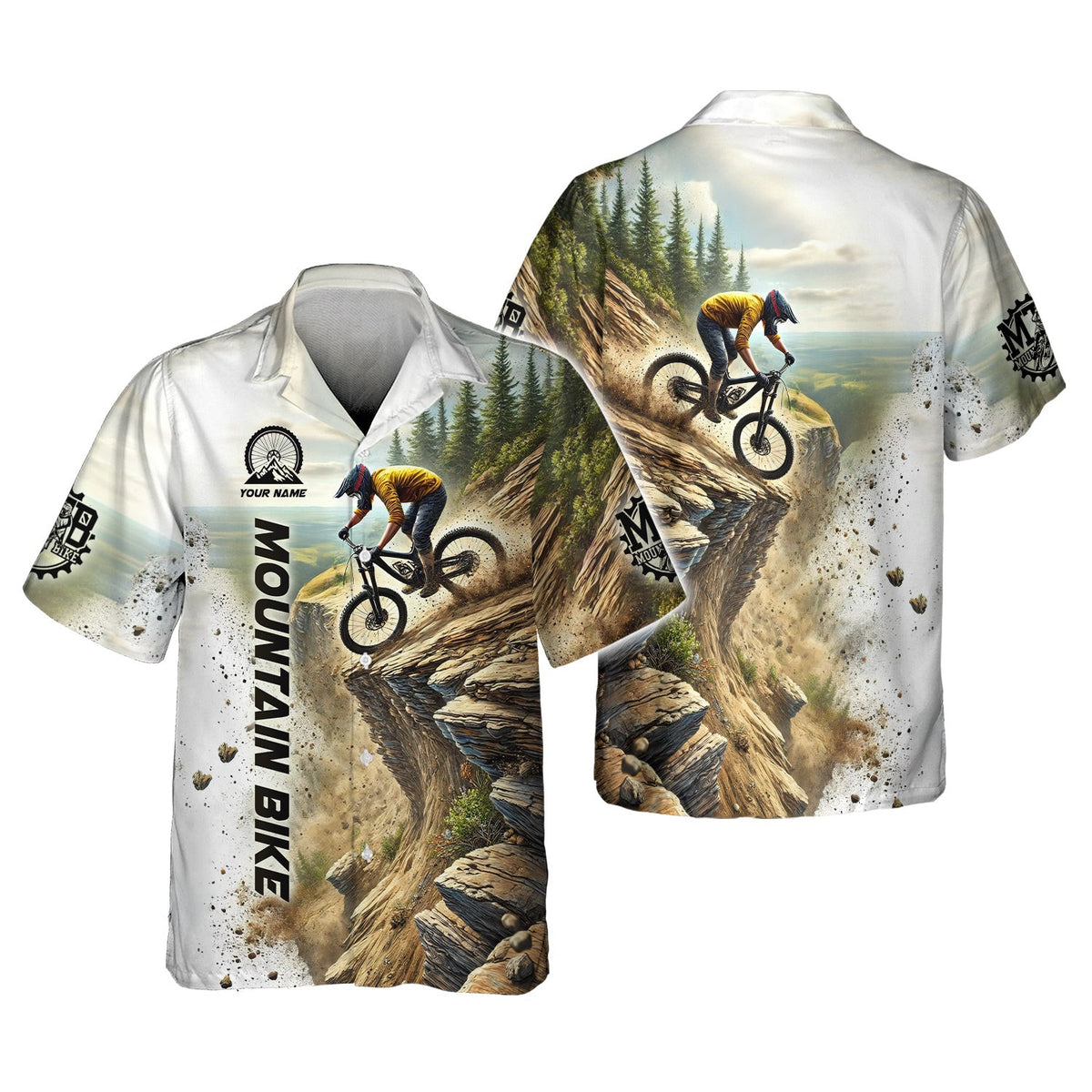 Custom Mountain Bike T-shirt, Unisex Shirt, MTB Polo Shirt, Custom mtb Jersey, Gift for Cyclists