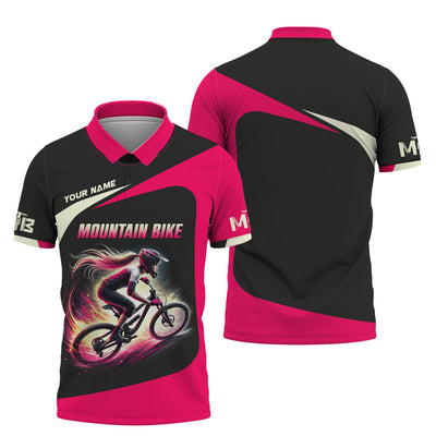 Custom Name Mountain Bike T-shirt, Unisex Shirt, MTB Polo Shirt, Custom mtb Jersey, Gift for Cyclists