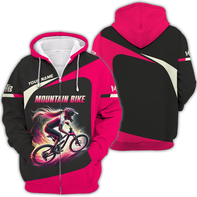 Custom Name Mountain Bike T-shirt, Unisex Shirt, MTB Polo Shirt, Custom mtb Jersey, Gift for Cyclists