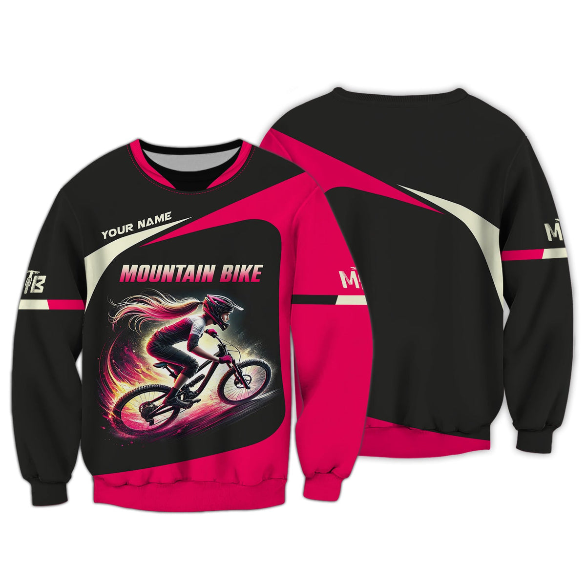 Custom Name Mountain Bike T-shirt, Unisex Shirt, MTB Polo Shirt, Custom mtb Jersey, Gift for Cyclists