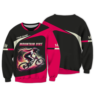 Custom Name Mountain Bike T-shirt, Unisex Shirt, MTB Polo Shirt, Custom mtb Jersey, Gift for Cyclists