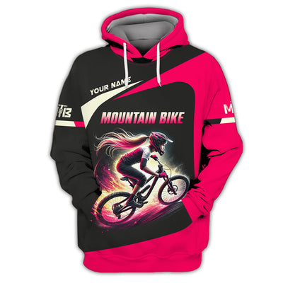 Custom Name Mountain Bike T-shirt, Unisex Shirt, MTB Polo Shirt, Custom mtb Jersey, Gift for Cyclists
