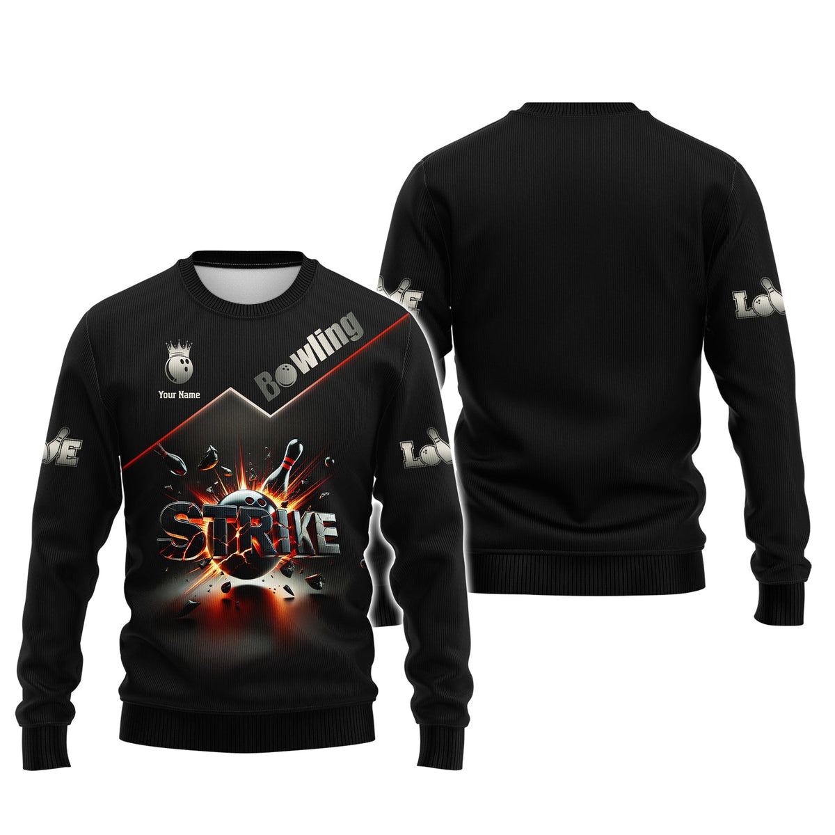 Strike Bowling Personalized Name 3D Polo Shirt, Custom Bowling Jersey, Bowling Gifts