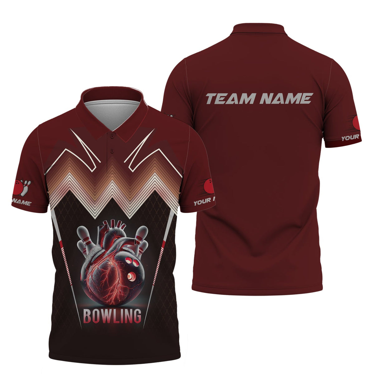 Custom Your Name & Team Name Bowling Personalized 3D Polo Shirt, T-Shirt Bowling, Gift For Bowling Fan, Gift For Bowler