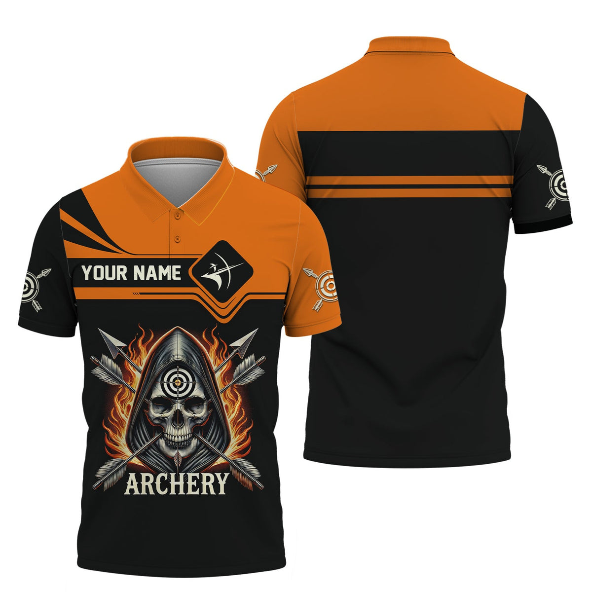 Custom Archer T Shirt, Archery Polo Shirt, Gift for Archers, Gift For Sport Fan
