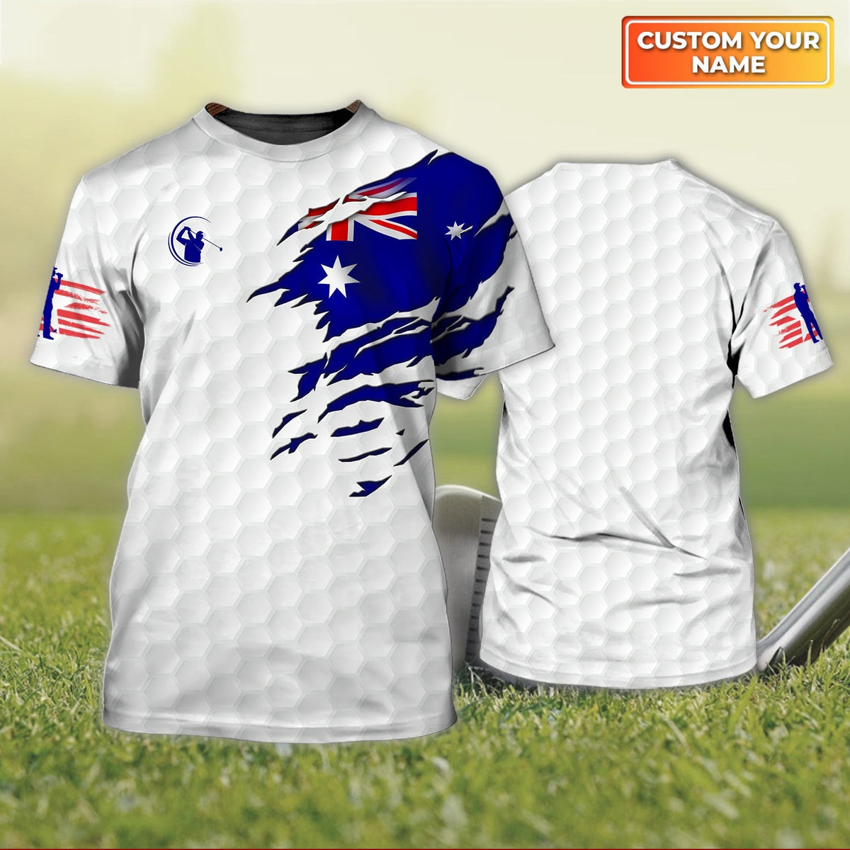 Golf, Personalized Name 3D Tshirt