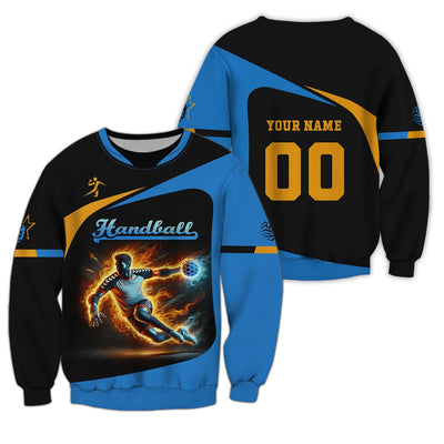 Custom Name & Number Handball Player T-Shirt 3D, Custom Handball Jersey, Lightweight Sportswear, Gift For Sports Fan