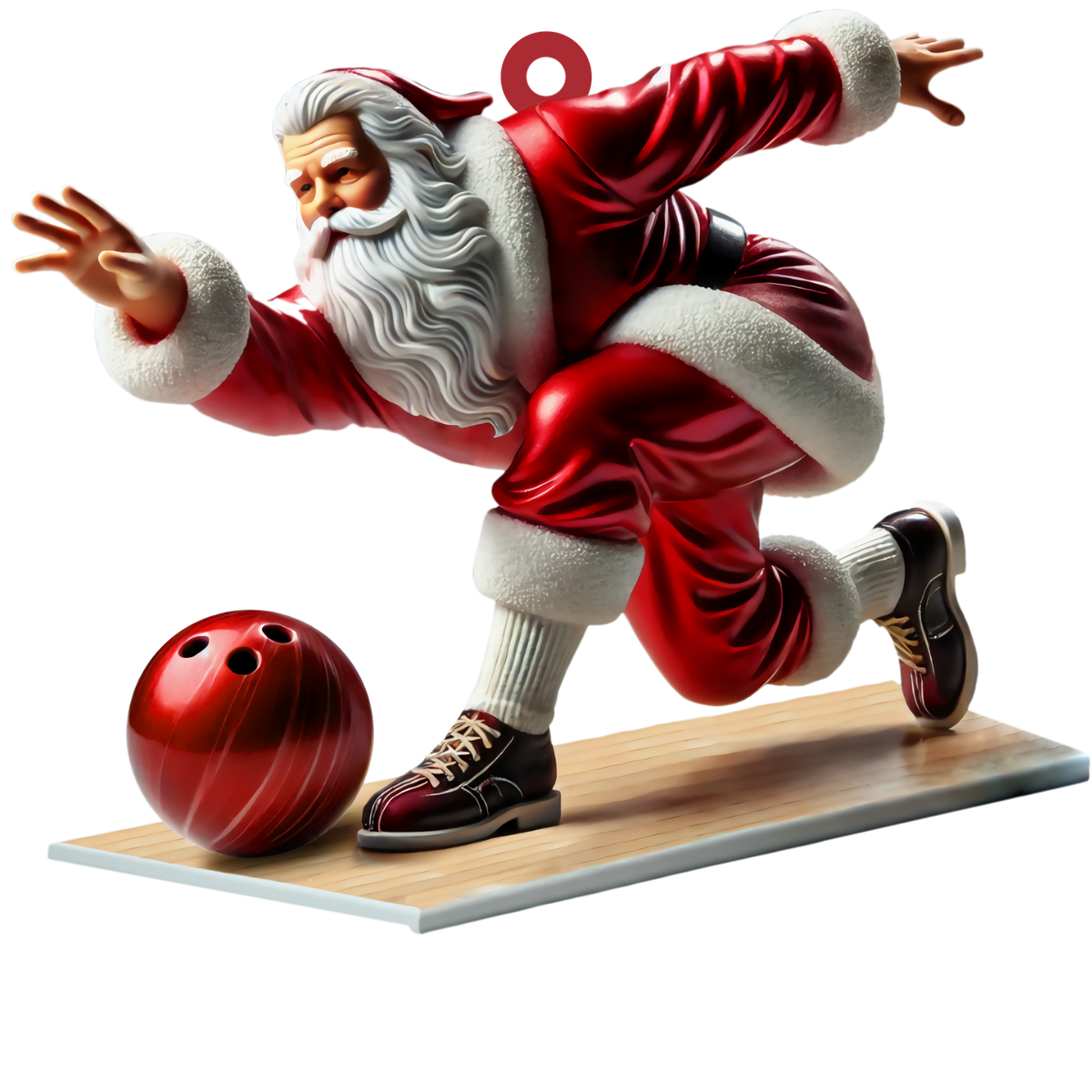 Santa Bowling, Personalize Bowling Ornament, Christmas Gift For Bowling Lovers