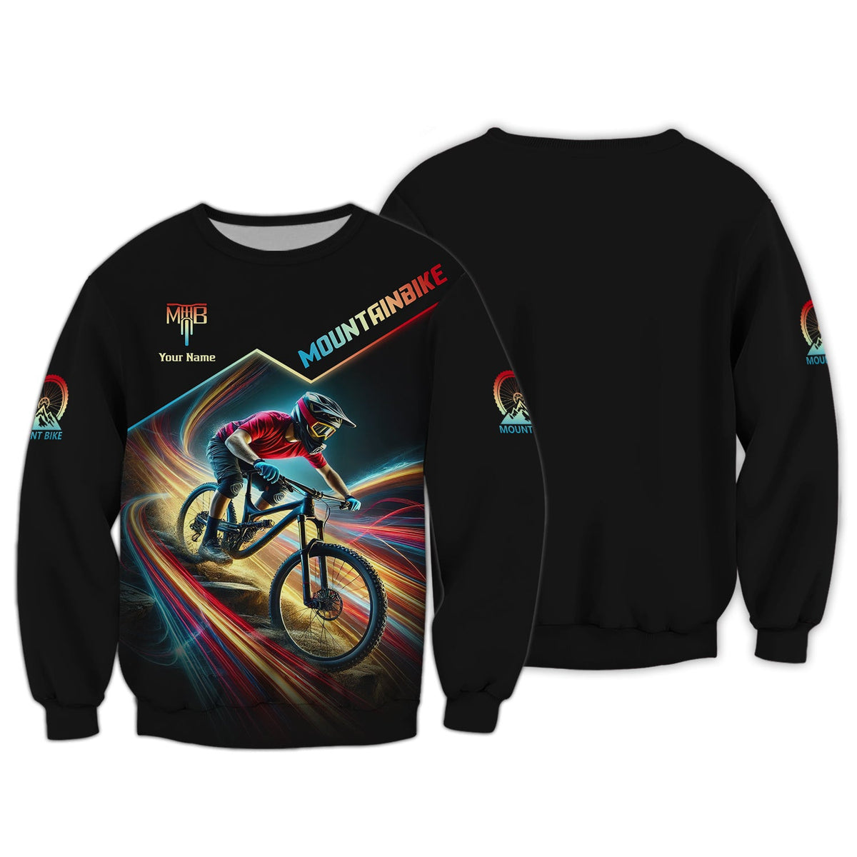 MTB Custom Cycling Shirts 3D T-shirt, MTB Polo Shirt, Custom mtb Jersey, Gift for Cyclists