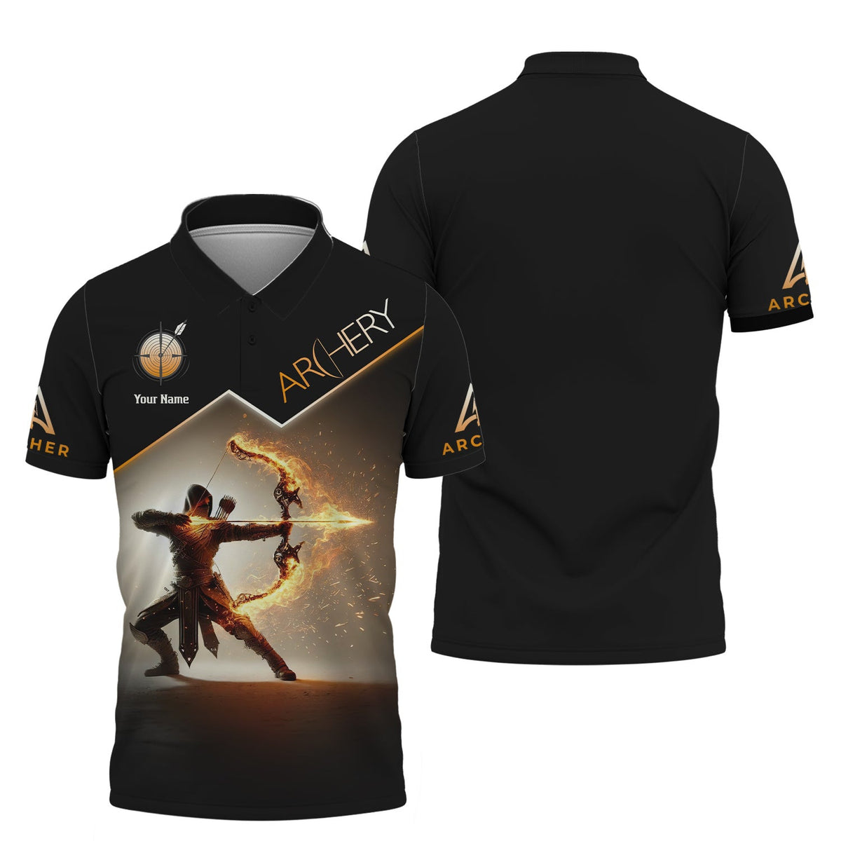 Custom Archery Shirt, Archery Polo Shirts, Unisex Shirt, Lightweight Sportswear, Gift for Archers