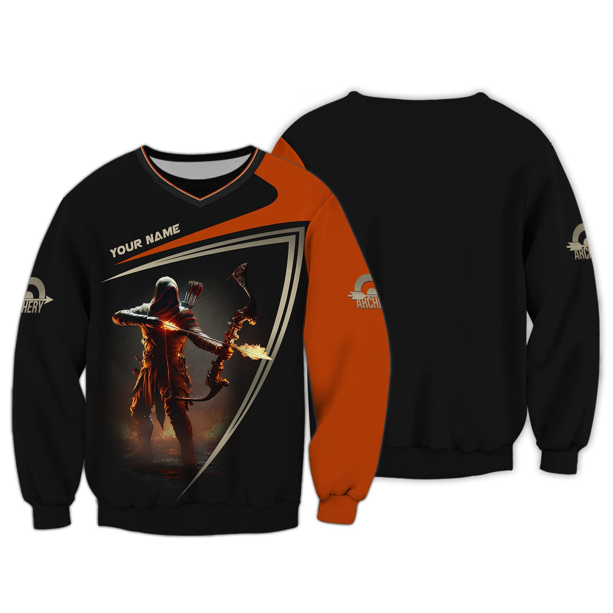 Archery Combatant Custom Name T-Shirt 3D, Archery Polo Shirts, Lightweight Sportswear, Gift for Archers