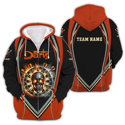 Darts Target Skulls Custom T-Shirts, Polo Shirt For Darts Player, Darts Shirts, Gift For Darts Lovers