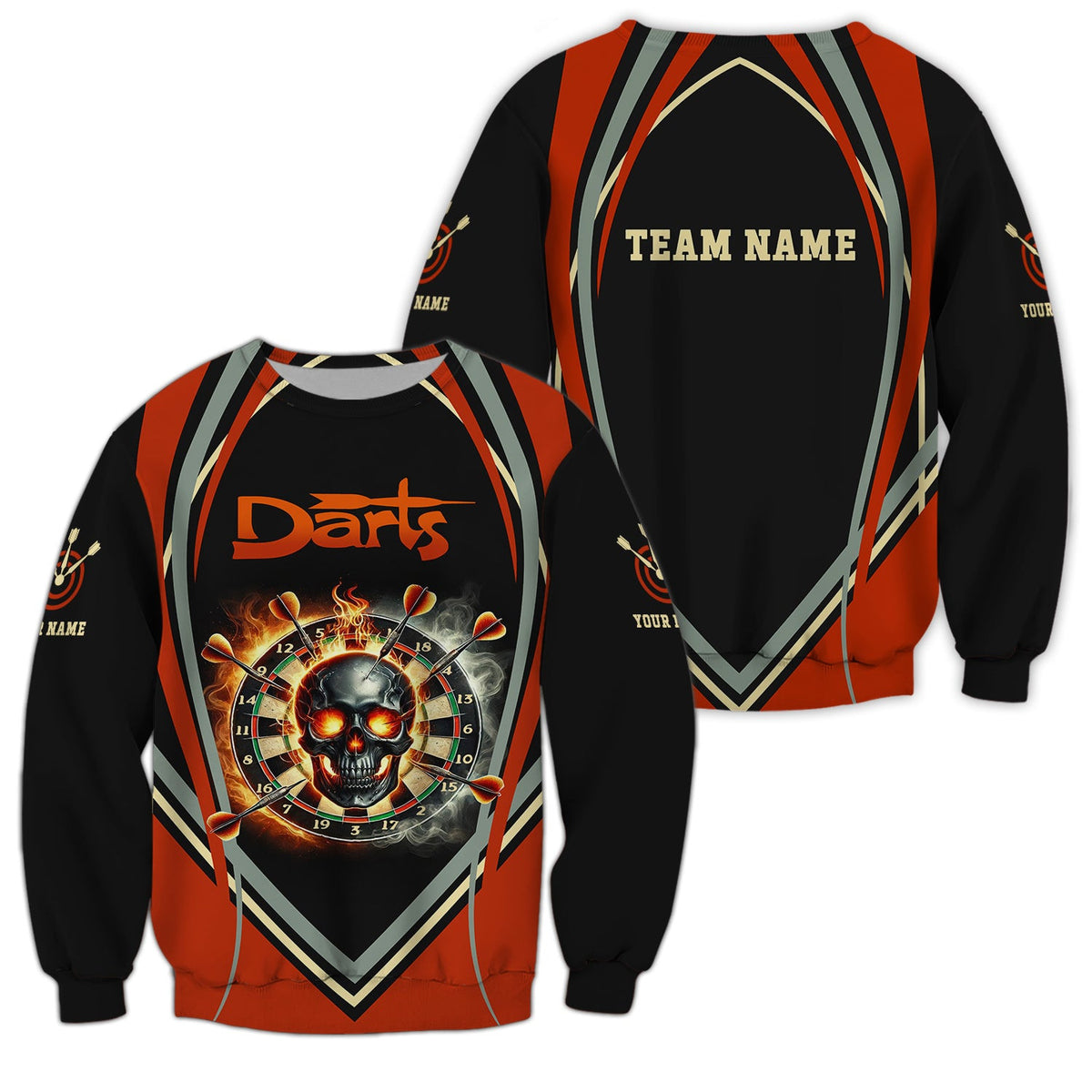 Darts Target Skulls Custom T-Shirts, Polo Shirt For Darts Player, Darts Shirts, Gift For Darts Lovers