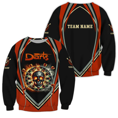 Darts Target Skulls Custom T-Shirts, Polo Shirt For Darts Player, Darts Shirts, Gift For Darts Lovers