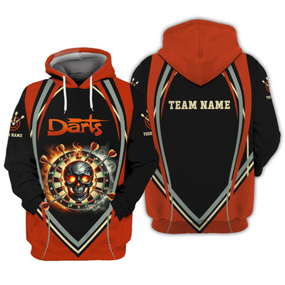 Darts Target Skulls Custom T-Shirts, Polo Shirt For Darts Player, Darts Shirts, Gift For Darts Lovers