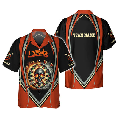 Darts Target Skulls Custom T-Shirts, Polo Shirt For Darts Player, Darts Shirts, Gift For Darts Lovers