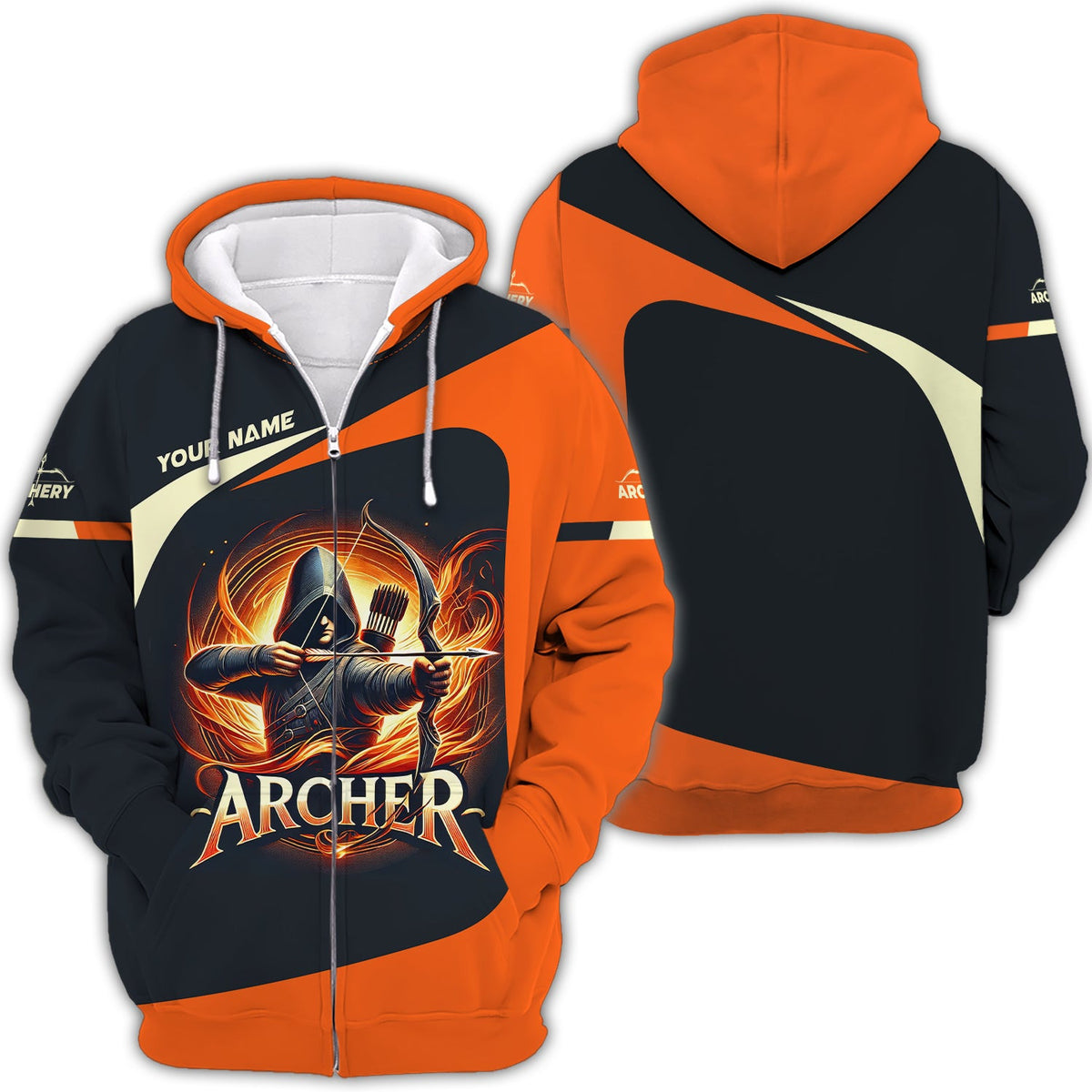 Custom Name Archer Magic T-Shirt 3D, Archery Polo Shirts, Lightweight Sportswear, Gift for Archers