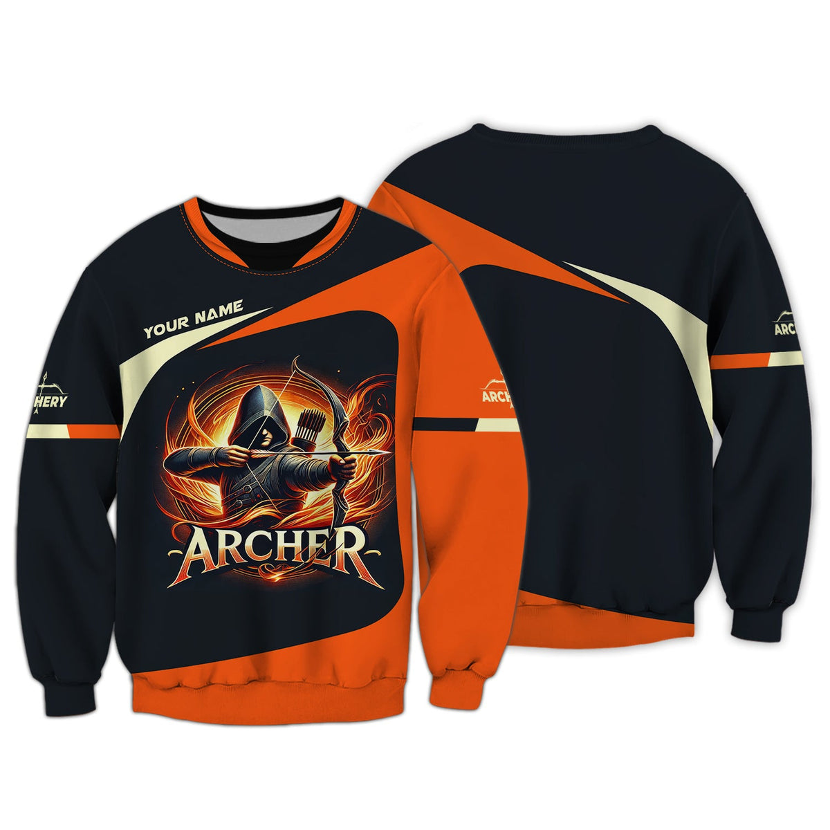 Custom Name Archer Magic T-Shirt 3D, Archery Polo Shirts, Lightweight Sportswear, Gift for Archers