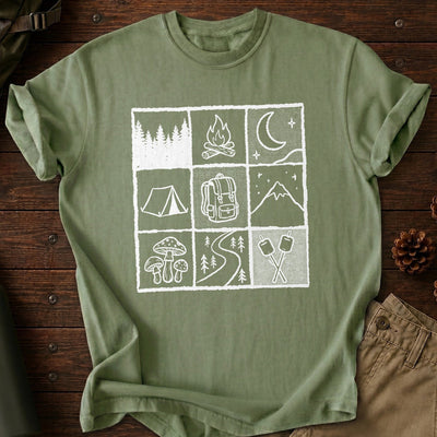 Vintage Camping Grid T-Shirt