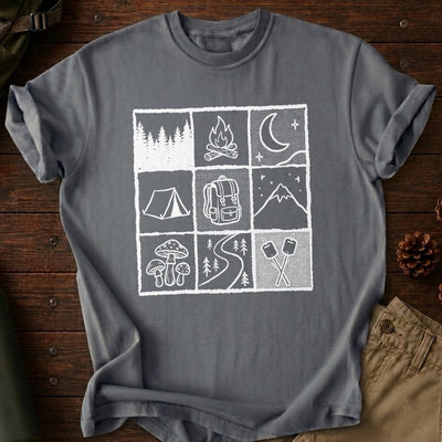 Vintage Camping Grid T-Shirt