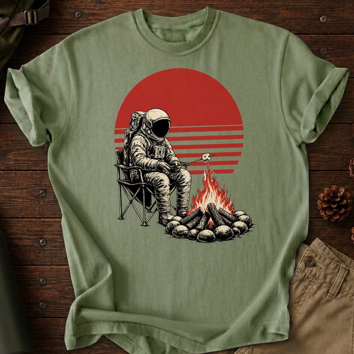 Astronaut Camping T-Shirt