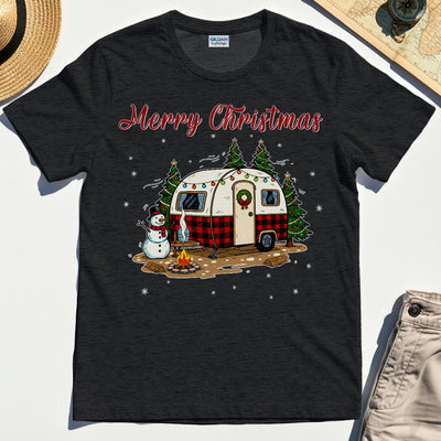 Vintage Merry Christmas Winter Adventure For Camper Graphic T-Shirt