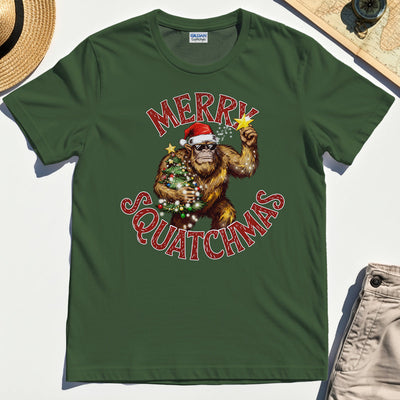 Merry Squatchmas Bigfoot Christmas T-Shirt