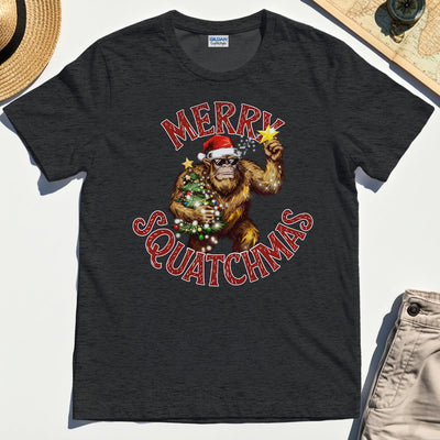 Merry Squatchmas Bigfoot Christmas T-Shirt