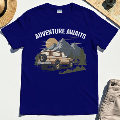 Overlanding Camping Adventure Awaits Mountain Sunset T-Shirt