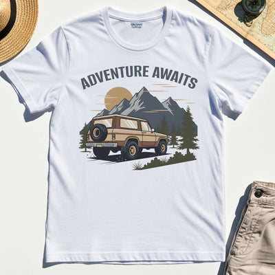 Overlanding Camping Adventure Awaits Mountain Sunset T-Shirt