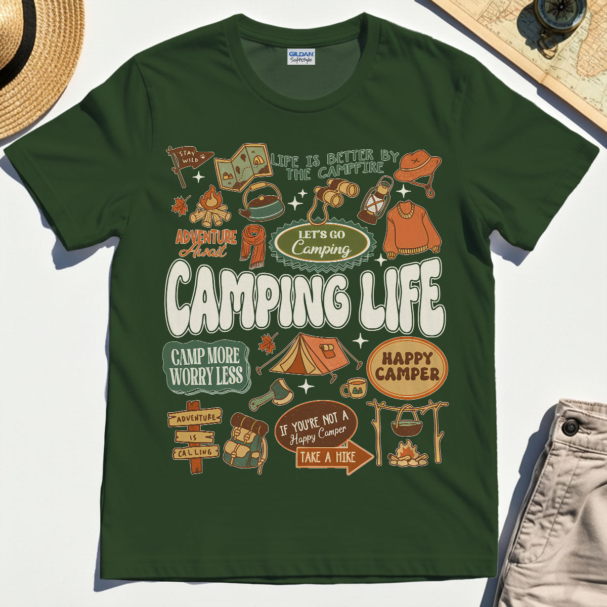 Adventure Awaits Camping Life T-Shirt