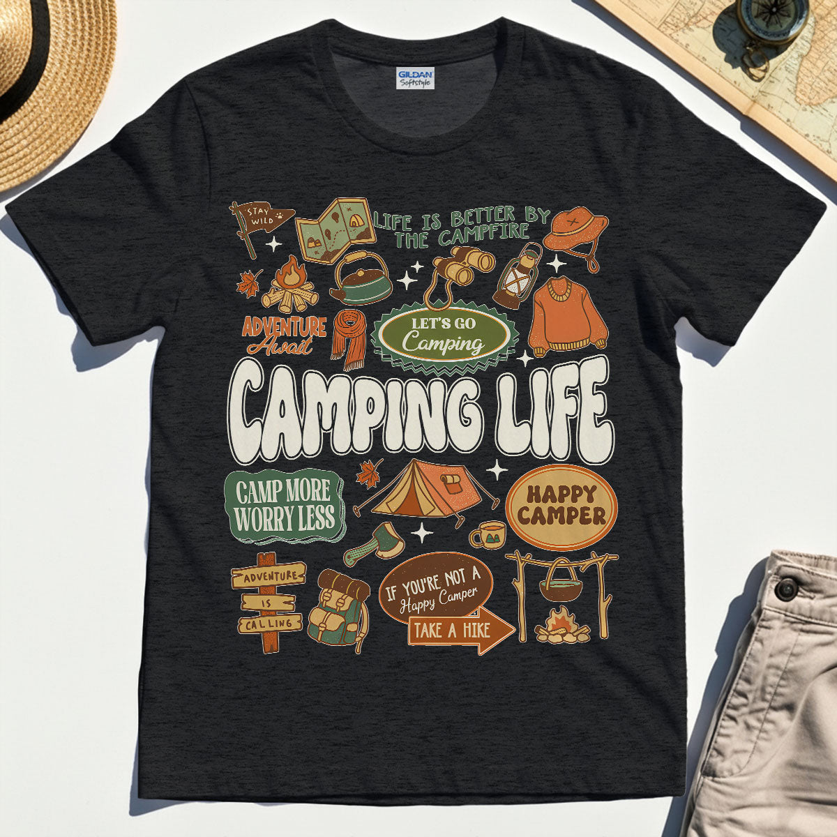 Adventure Awaits Camping Life T-Shirt