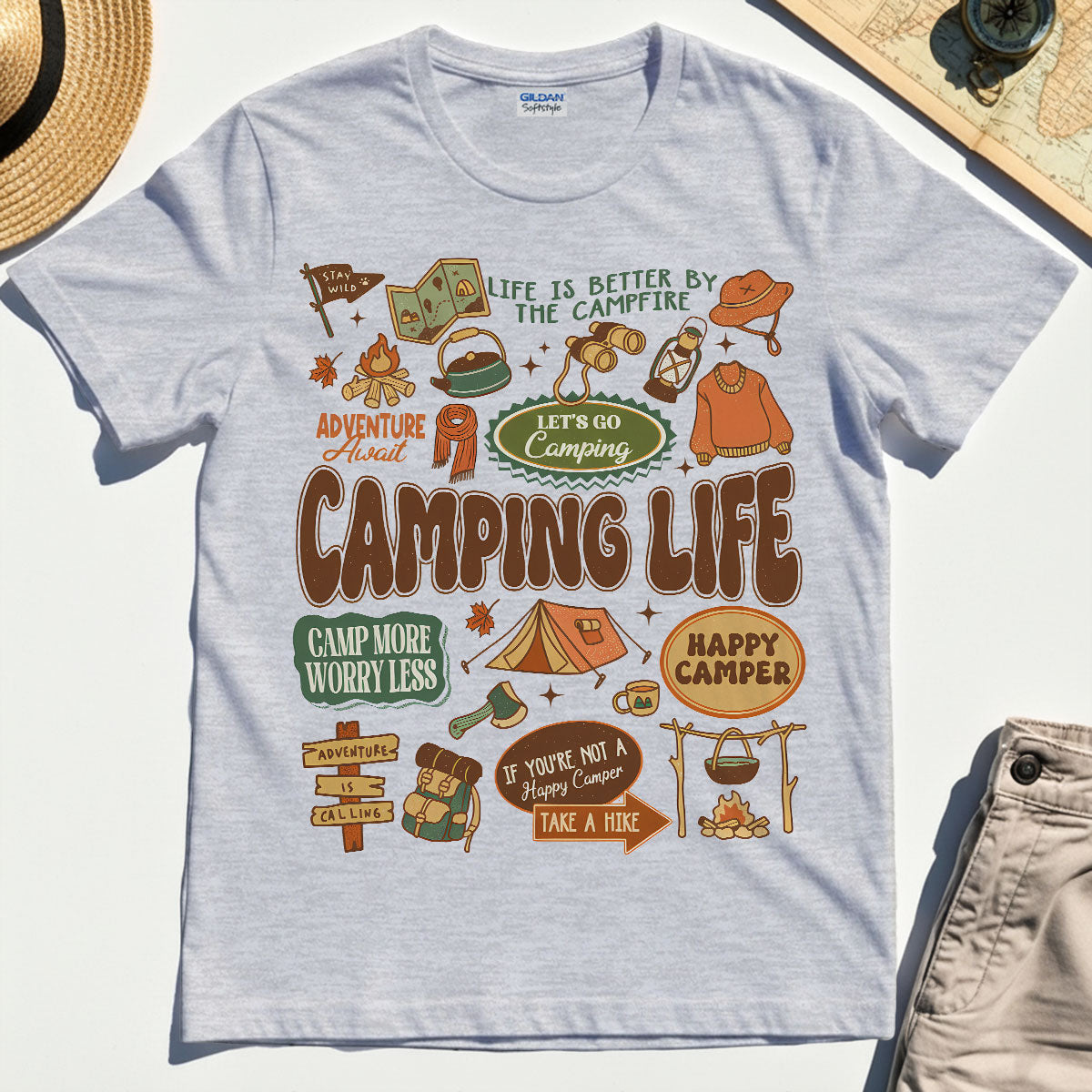 Adventure Awaits Camping Life T-Shirt