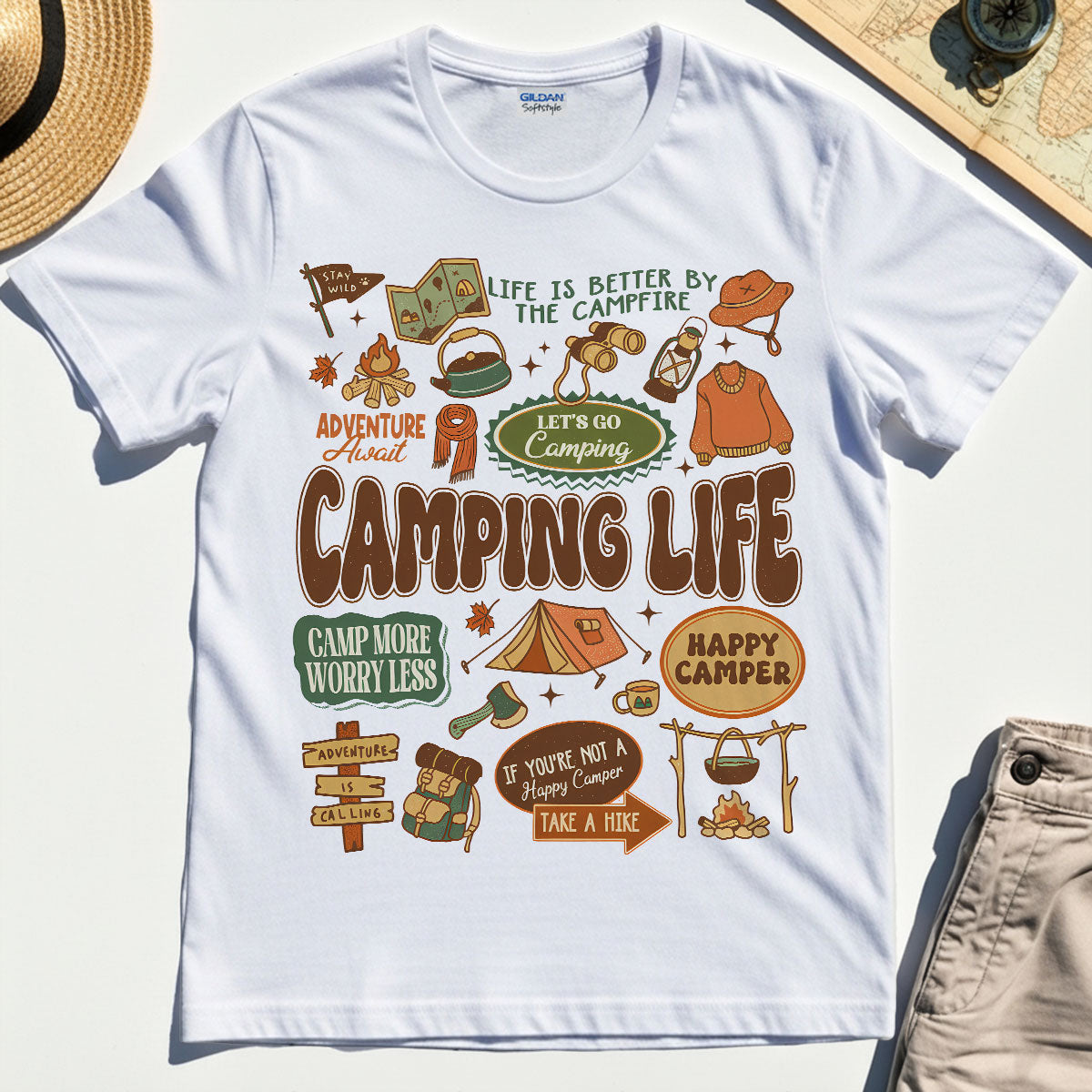 Adventure Awaits Camping Life T-Shirt