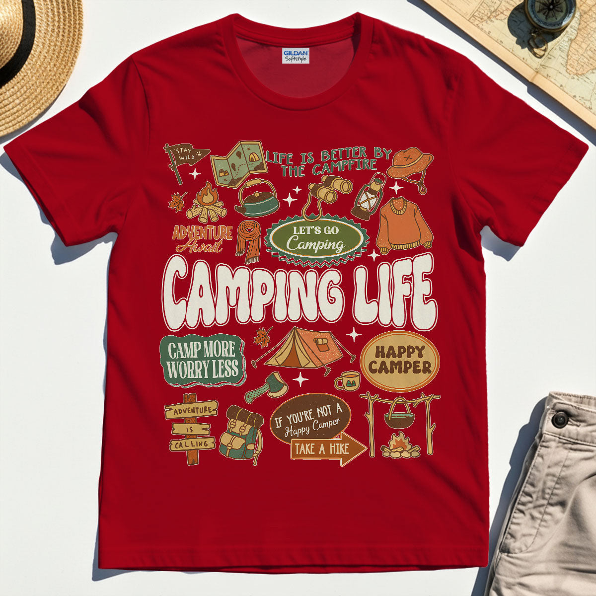 Adventure Awaits Camping Life T-Shirt