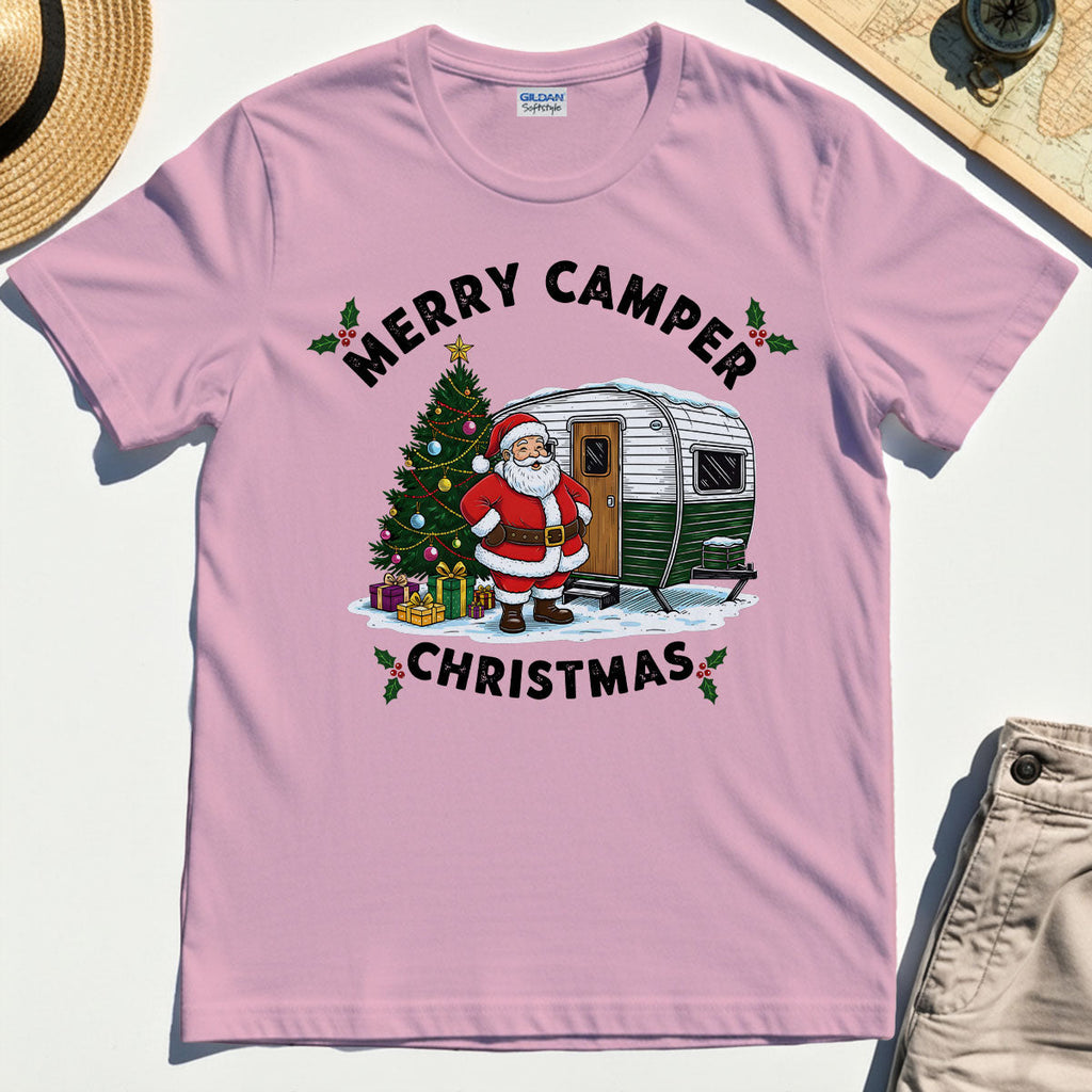 “Merry Camper Christmas” Outdoor Holiday Camper T-Shirt
