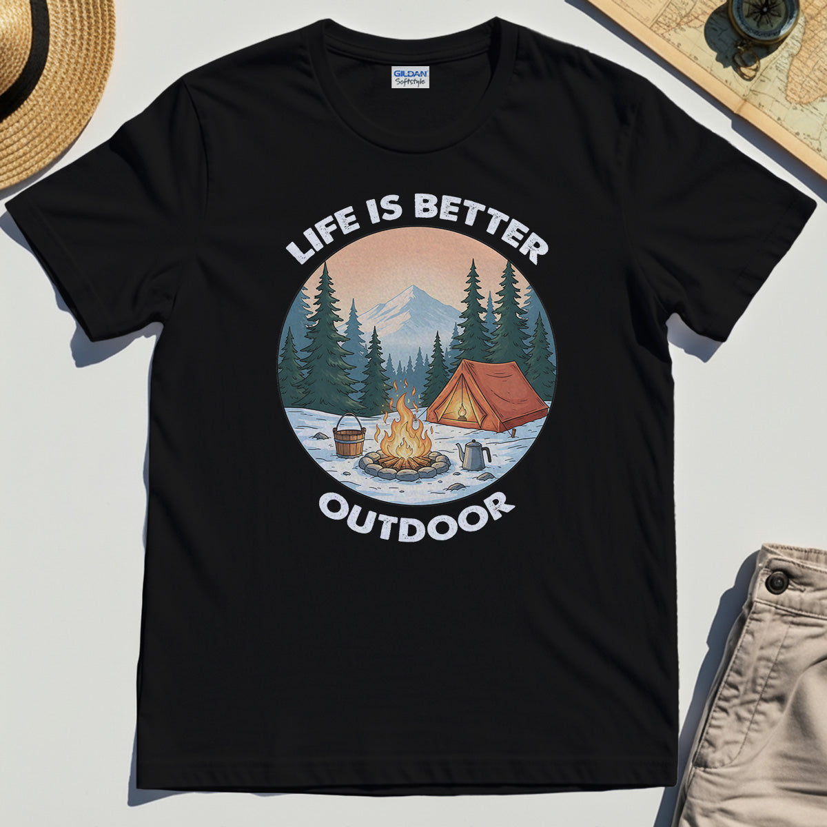 Funny Camping Life Is Better Outdoor T-Shirt