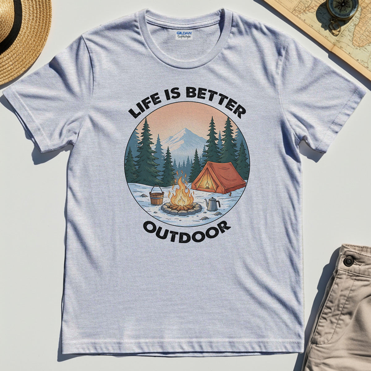 Funny Camping Life Is Better Outdoor T-Shirt