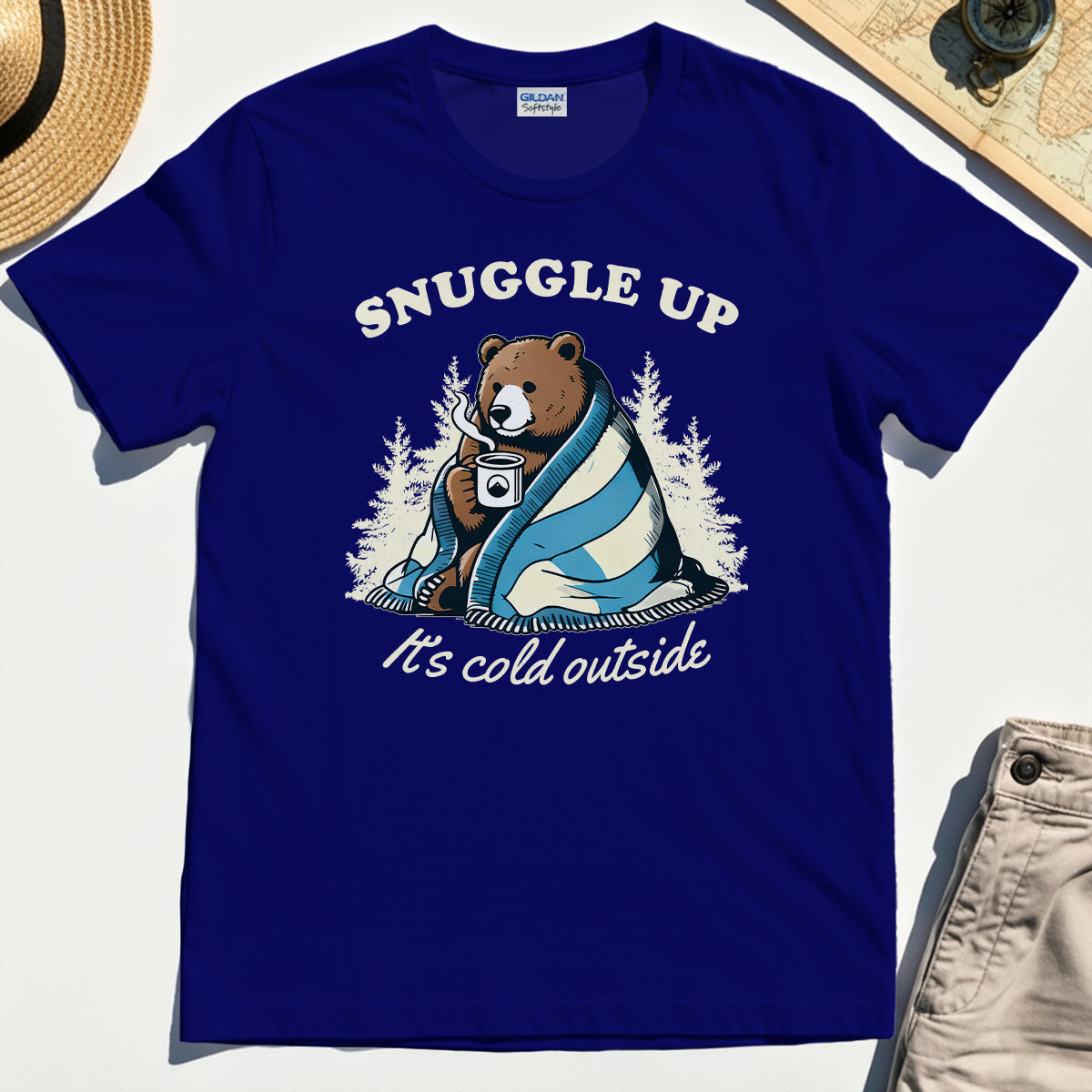 Snuggle Up Bear Camping T-Shirt