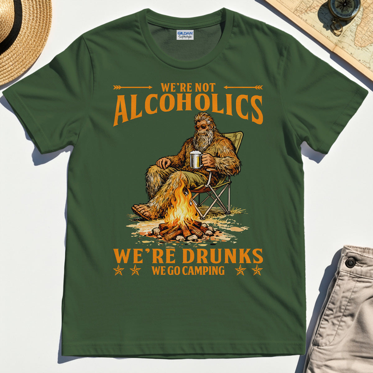We’re Not Alcoholics We’re Drunks We Go Camping T-Shirt