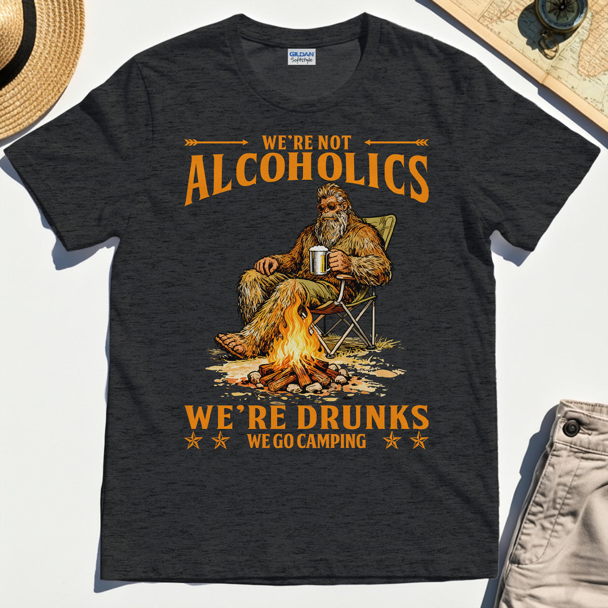 We’re Not Alcoholics We’re Drunks We Go Camping T-Shirt