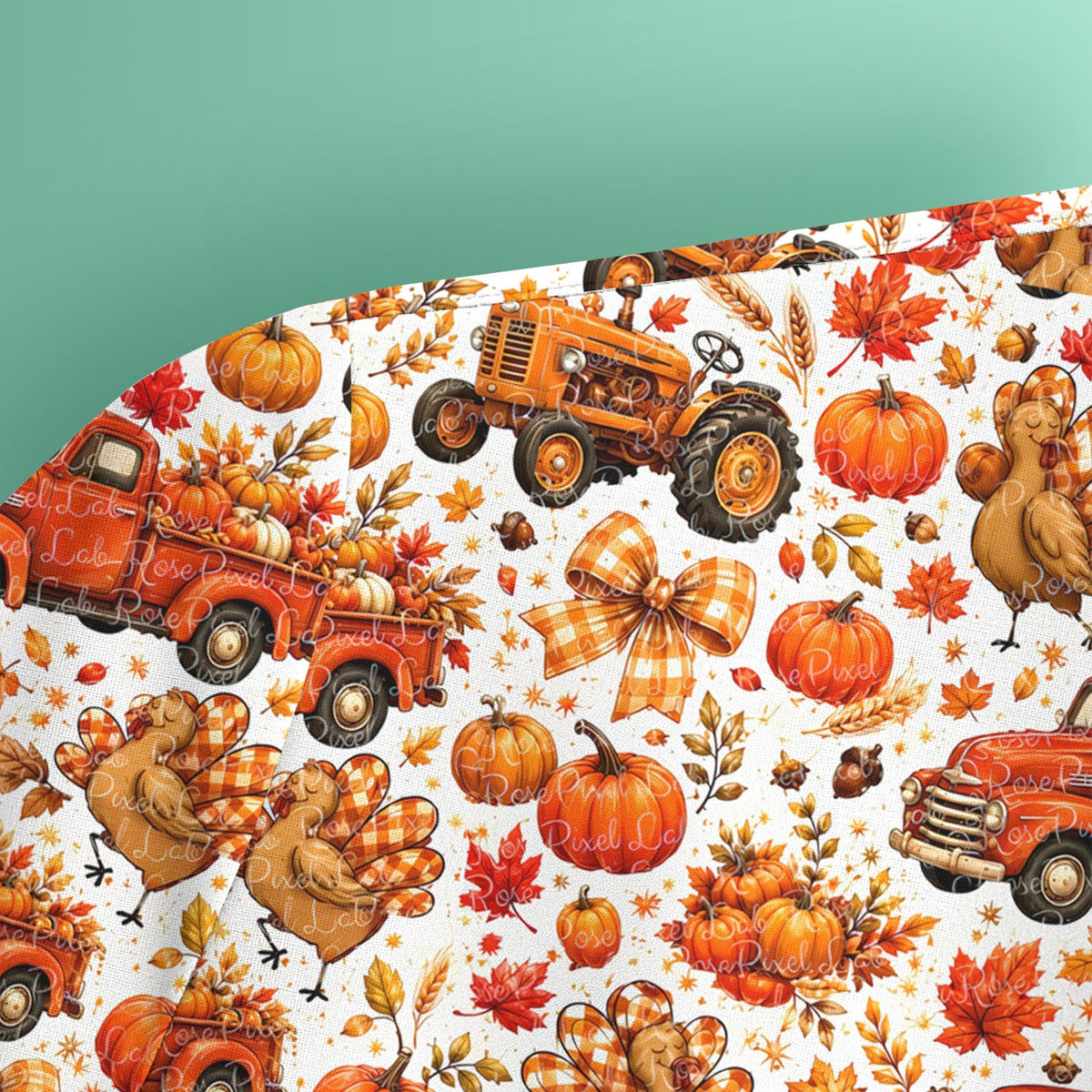 Thanksgiving Turkey And Vintage Truck Scrub Top, Comfortable Scrubs for Nurses