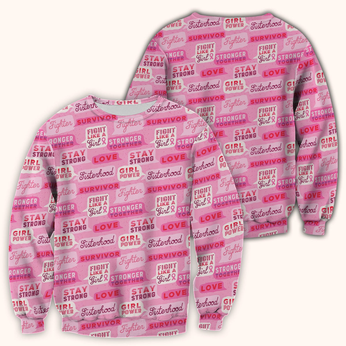 Pink Ribbon Quotes Scrub Top, Comfortable Scrubs for Nurses